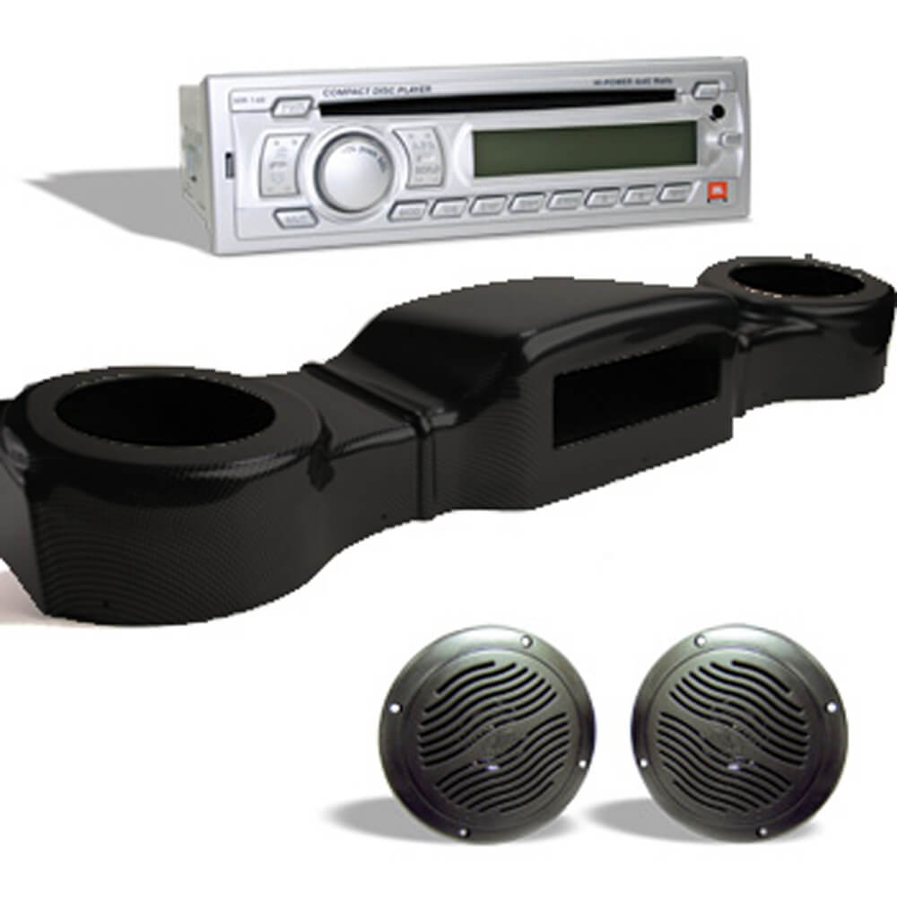 Black Complete Marine Grade Overhead Radio Kits (Select Model)